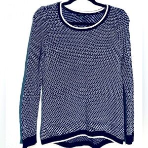Talbots Petite 100% Cotton Waffle Knit Crewneck Pullover Sweater
